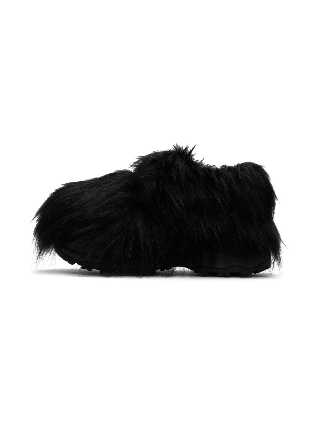 Black Faux-Fur Derbys - 3