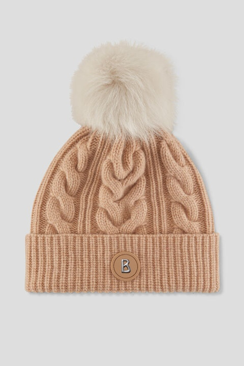 Barbara cashmere hat in Camel 1