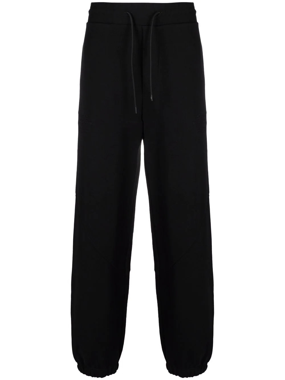 logo-embroidered cotton track pants - 1