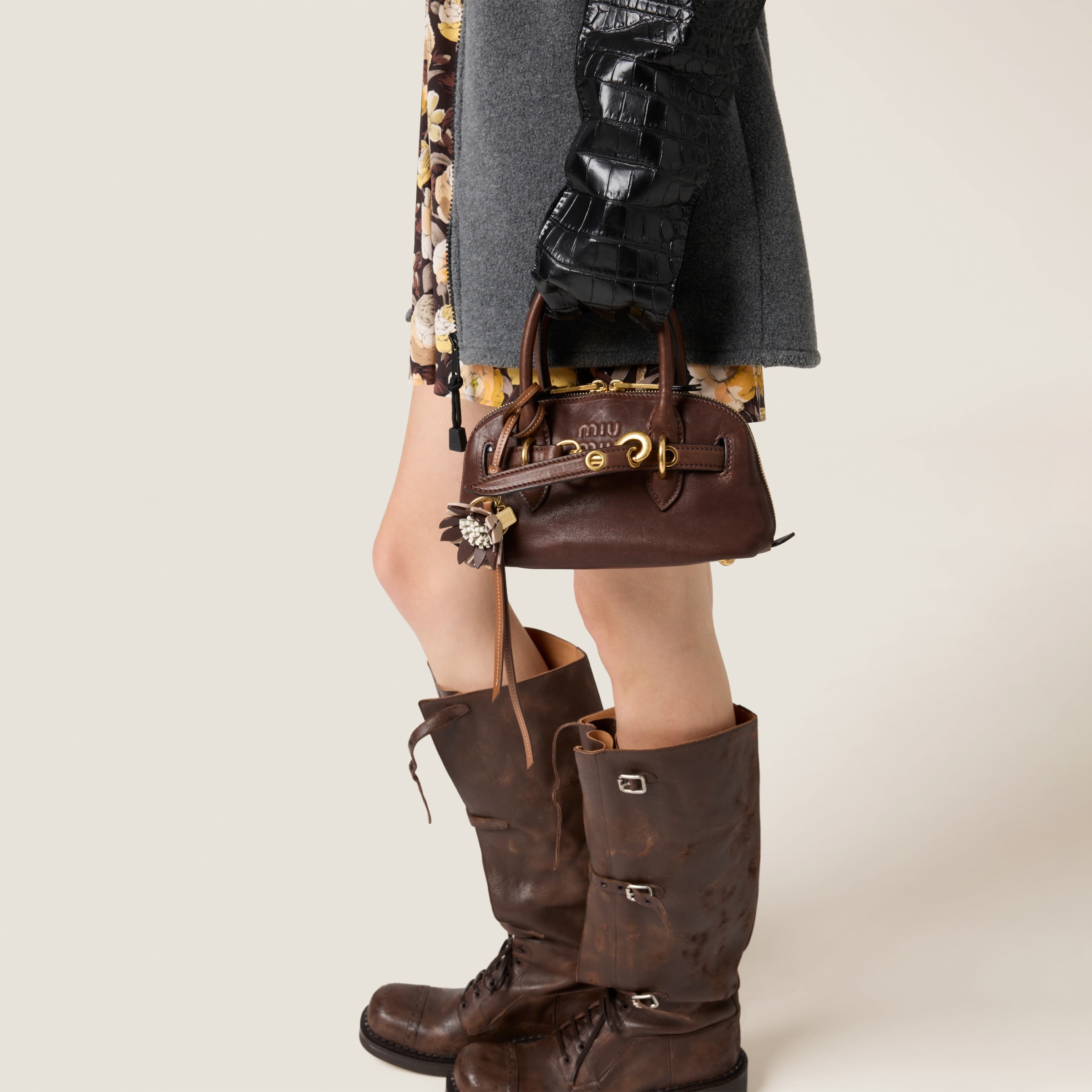 Aventure mini nappa leather bag - 8