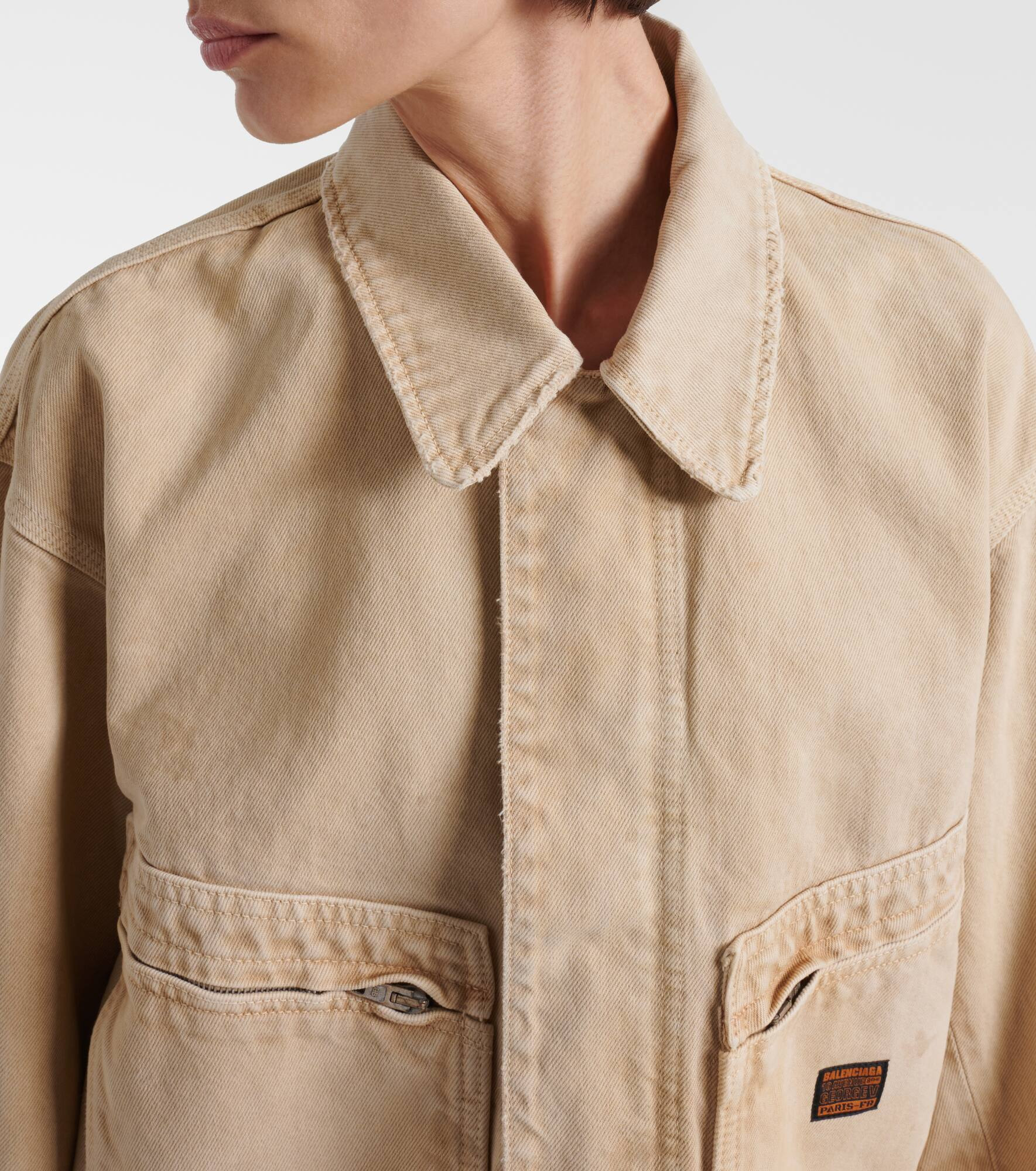 Cropped cotton jacket - 4