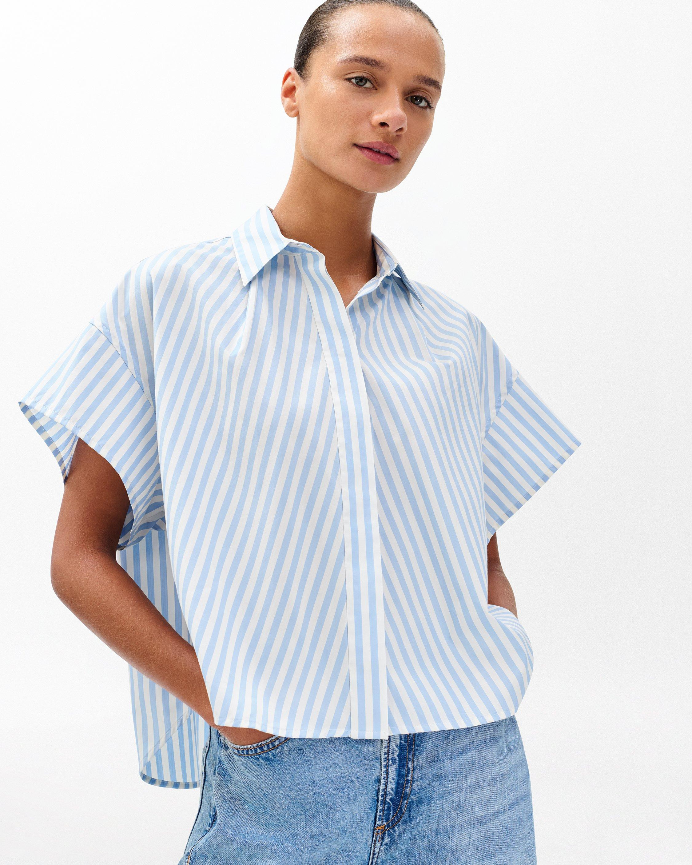 Martha Striped Short-Sleeve Shirt - 2
