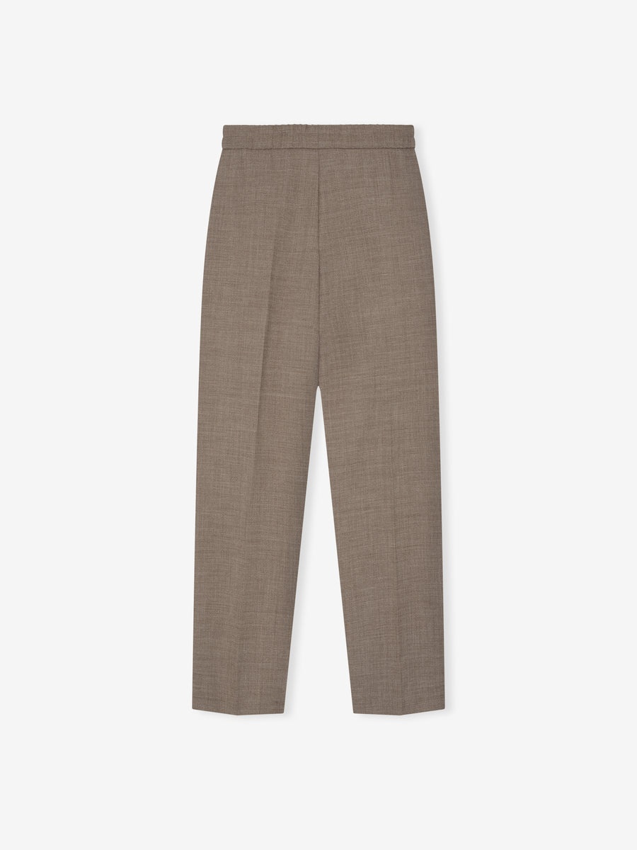 High Twist Wool Drawstring Straight Pant - 3