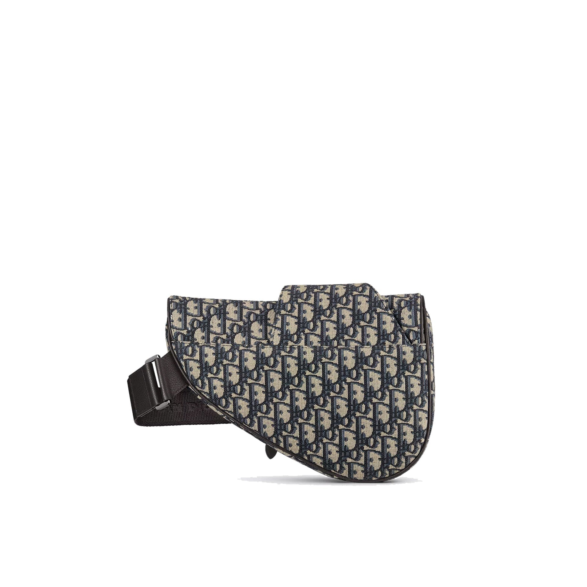 Saddle Bag in Beige and Black Dior Oblique Jacquard - 4