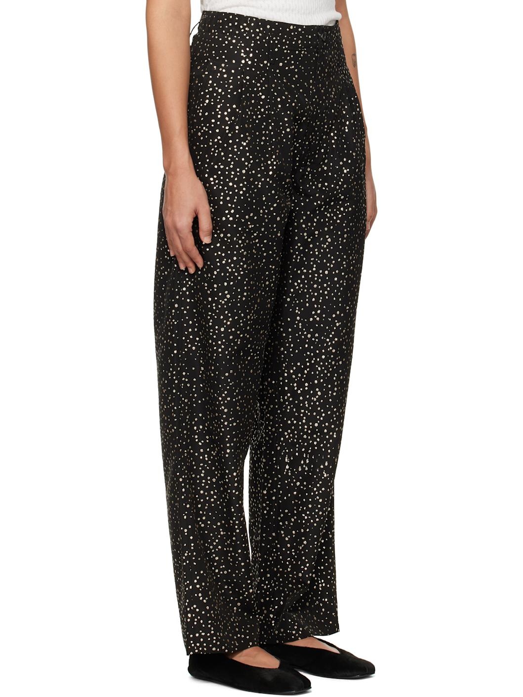 Black Glitter Murray Trousers - 2
