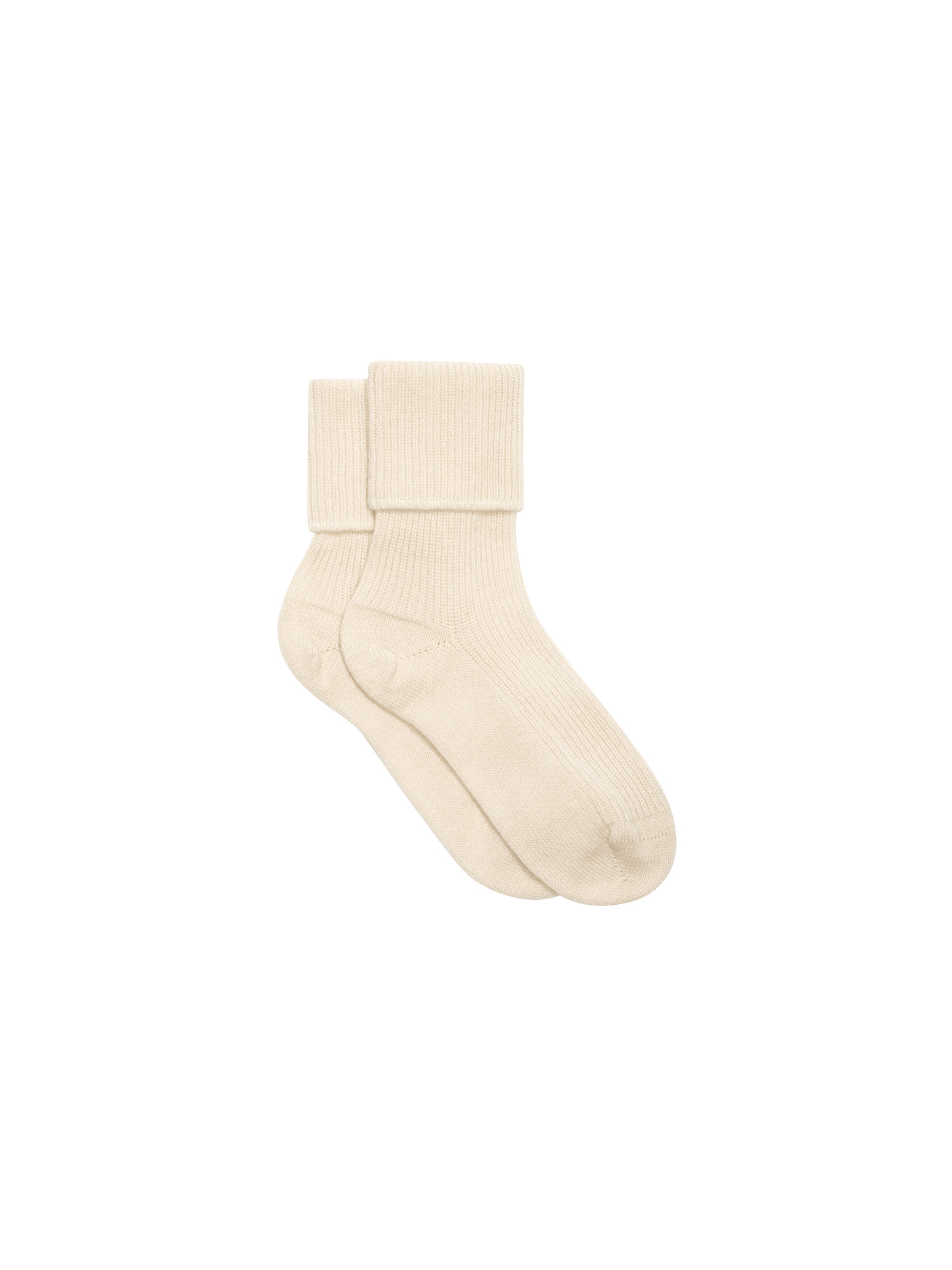 Cashmere Bed Socks - Ecru Ivory - 1