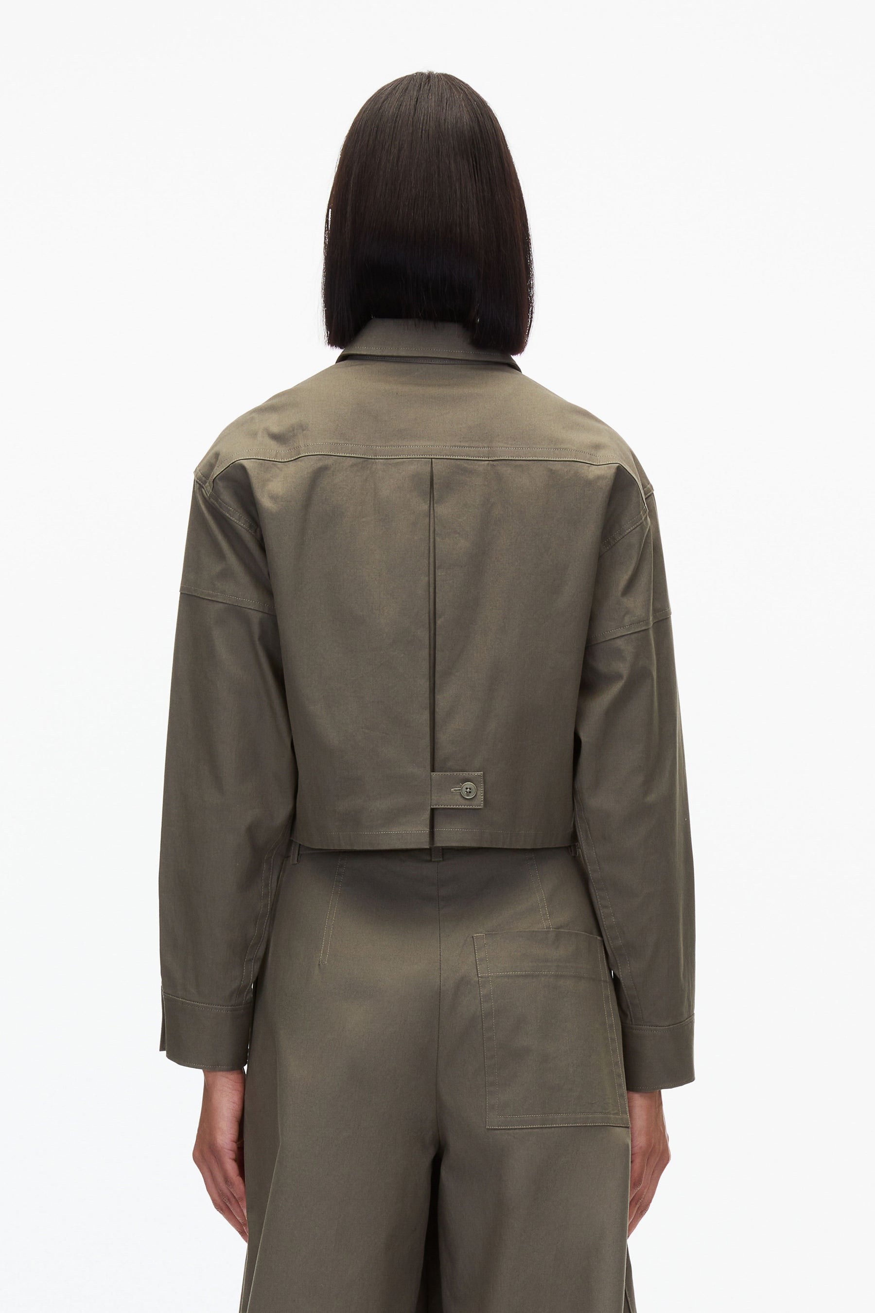 Cropped Convertible Shirt Jacket - 5