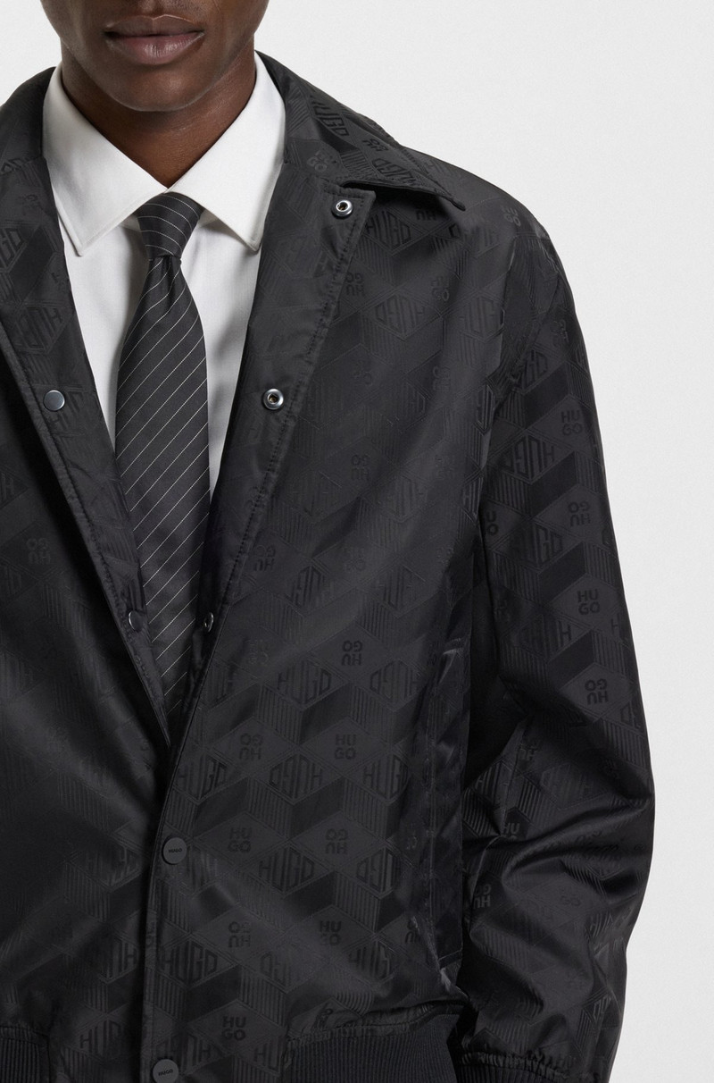 HUGO DIAGONAL-PINSTRIPE TIE IN SILK JACQUARD outlook