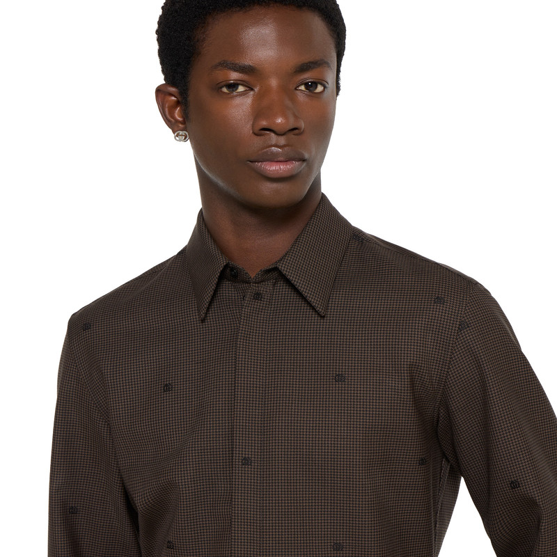 GG houndstooth wool jacquard shirt 4
