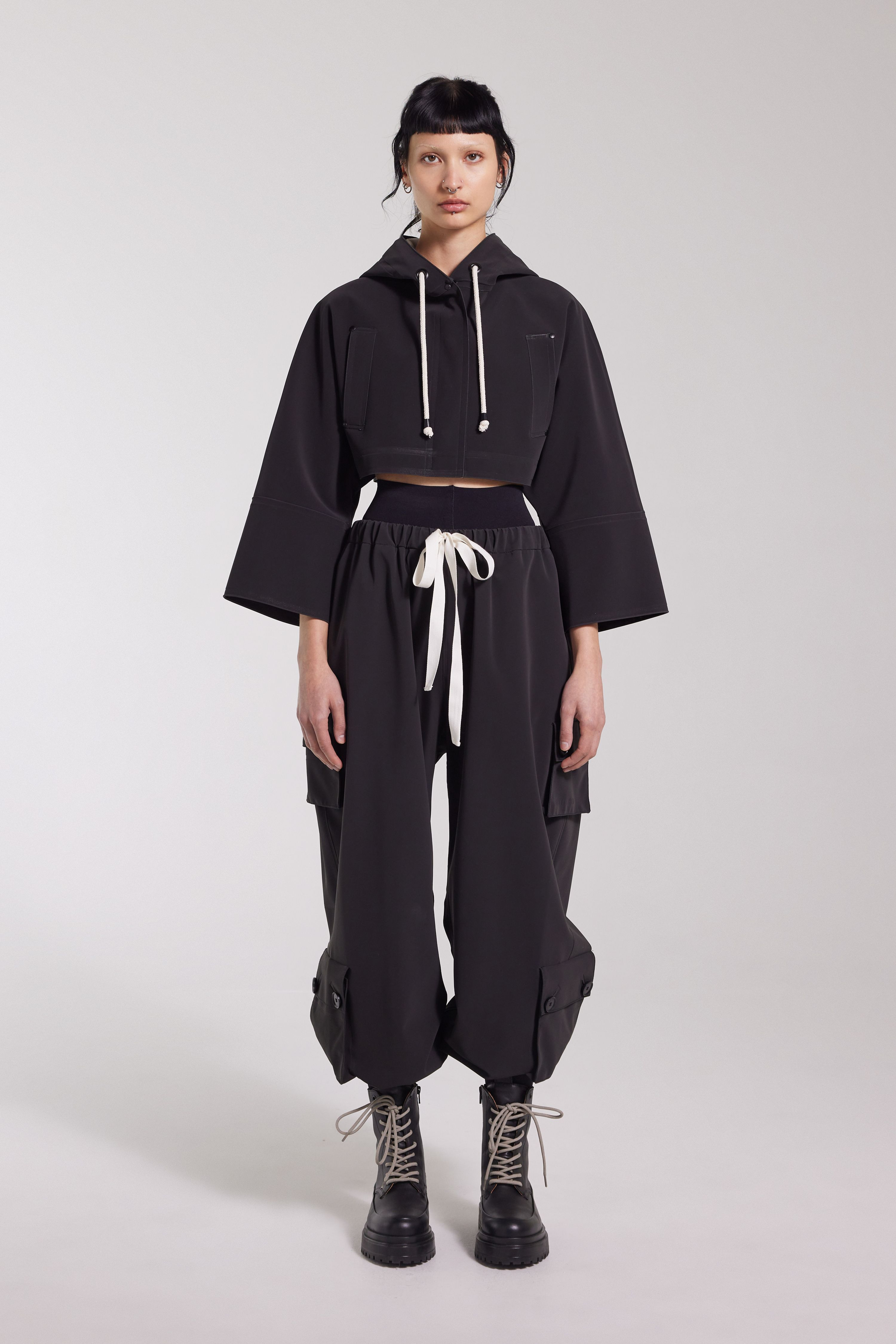 Lilla Tre Matte Raincoat Black - 4