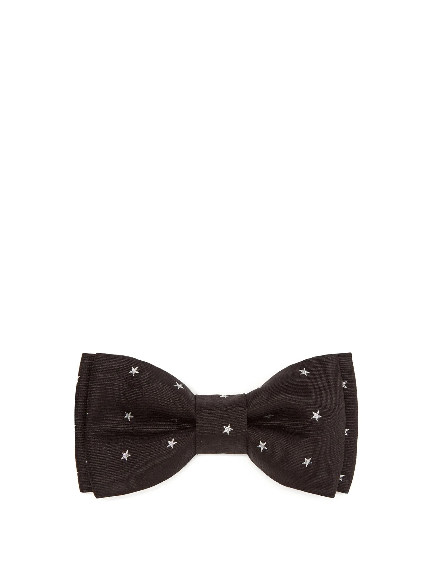 Star-print silk-faille bow tie - 1