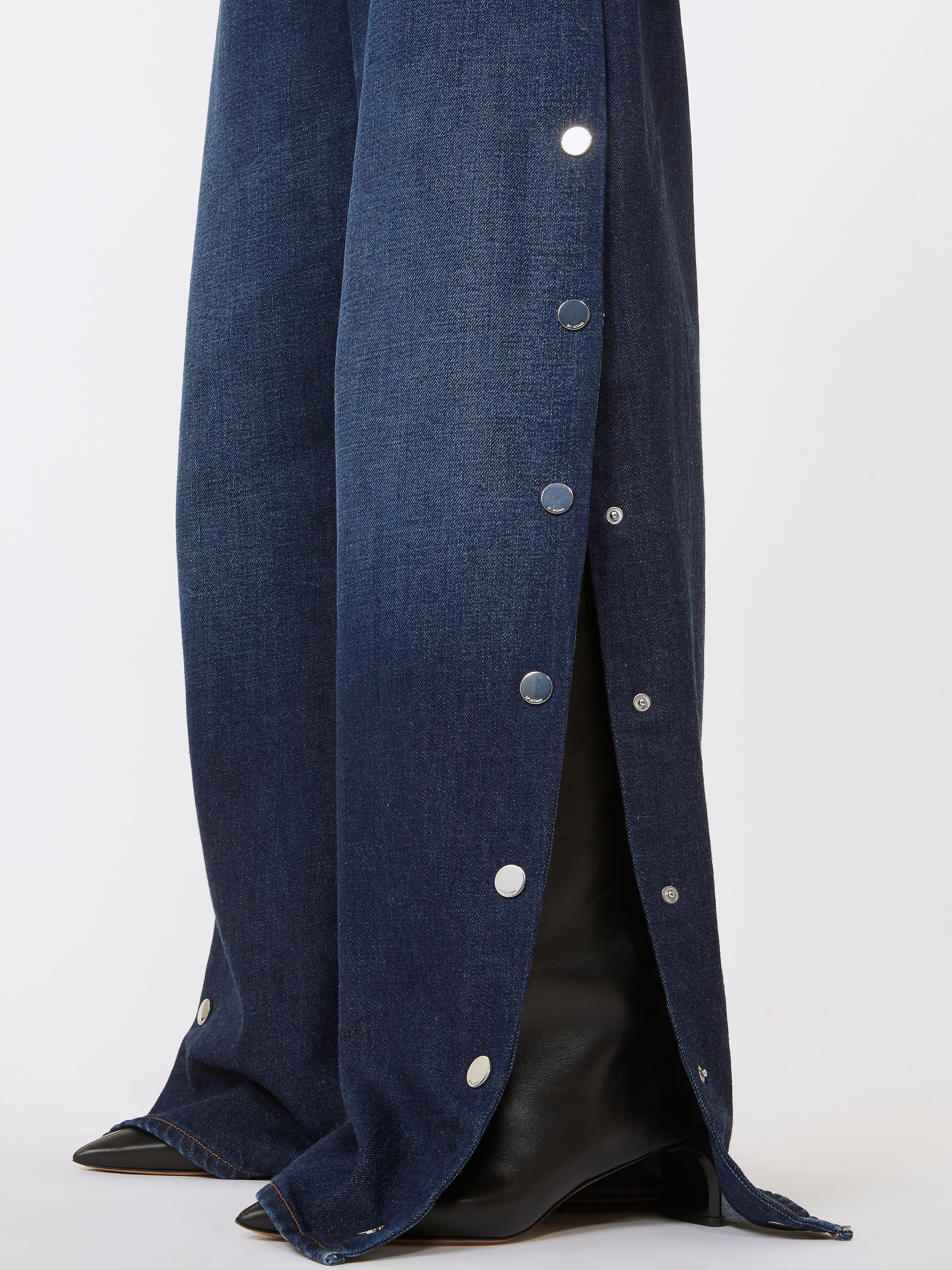 LICHENE Button-up blue wide-leg jeans - 5