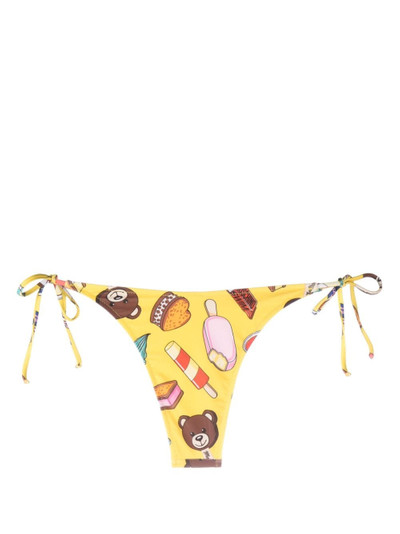 Moschino graphic-print high-waisted bikini bottom outlook