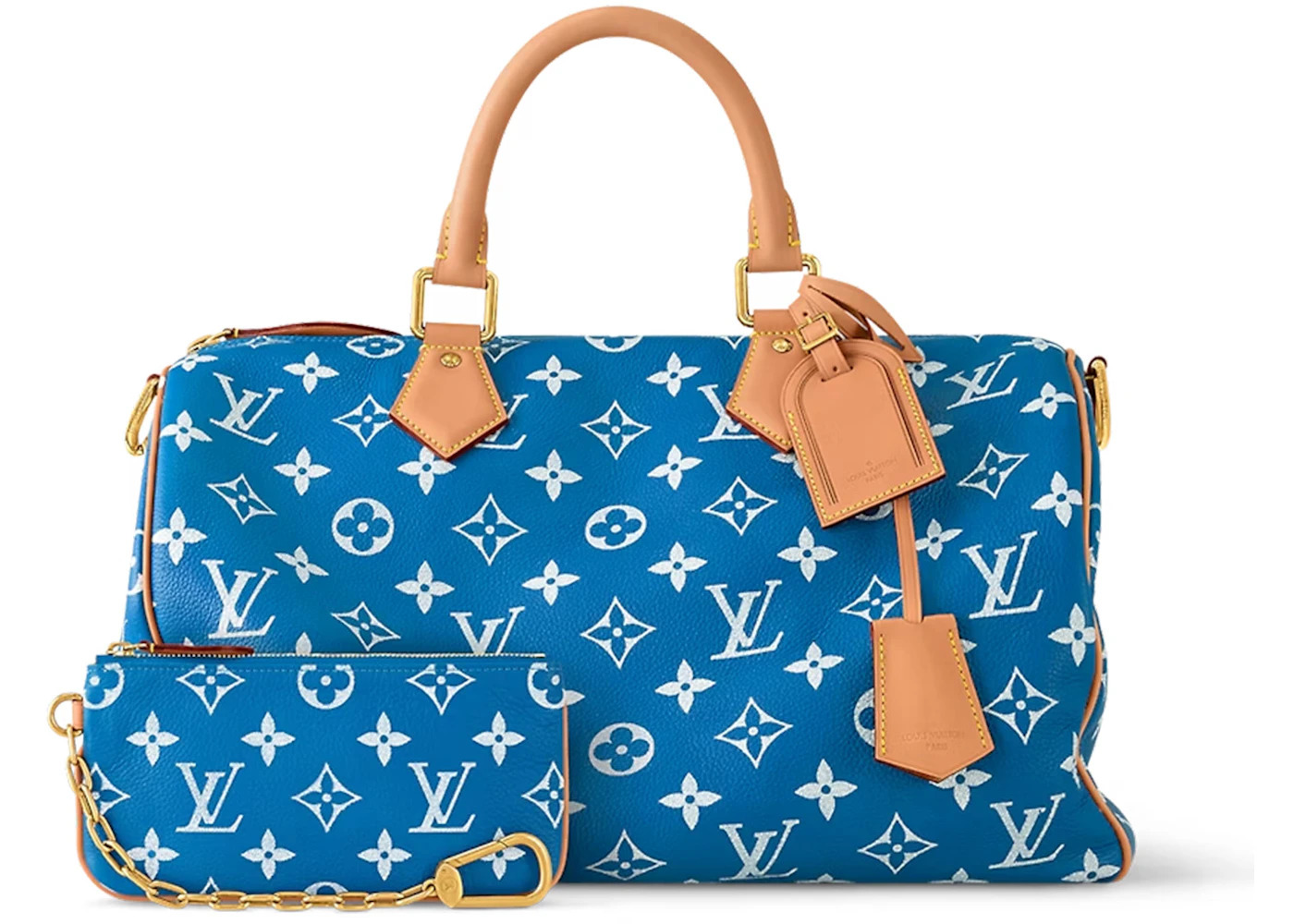 Louis Vuitton Speedy P9 Bandoulière 40 Monogram Leather Blue - 4