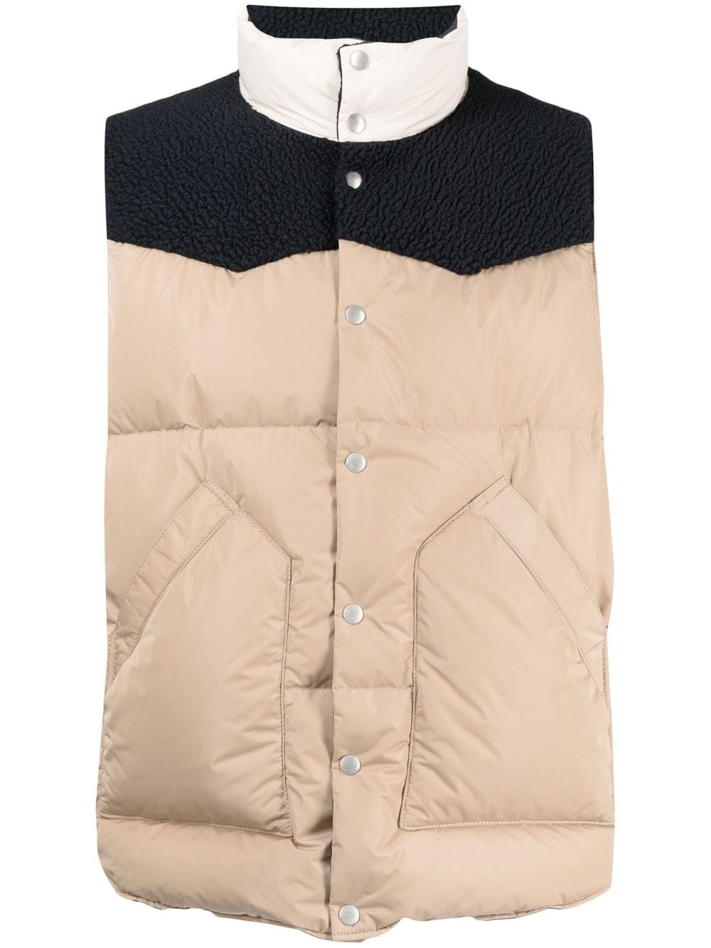 panelled padded gilet - 1