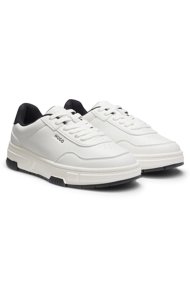 FAUX-LEATHER TRAINERS WITH ZIGZAG DETAILING 2