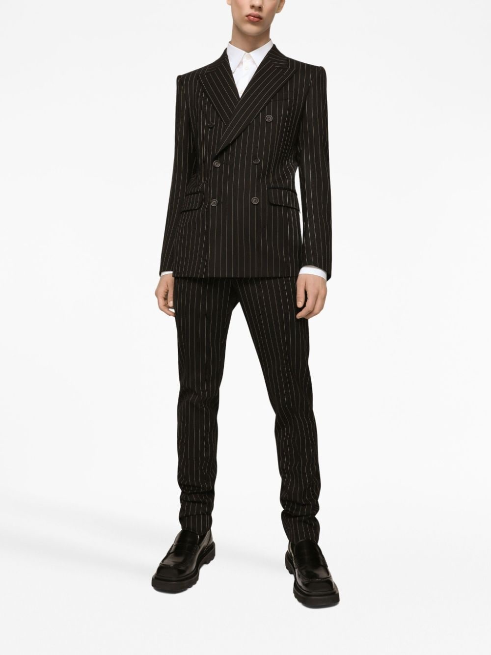 double-breasted pinstripe suit - 3