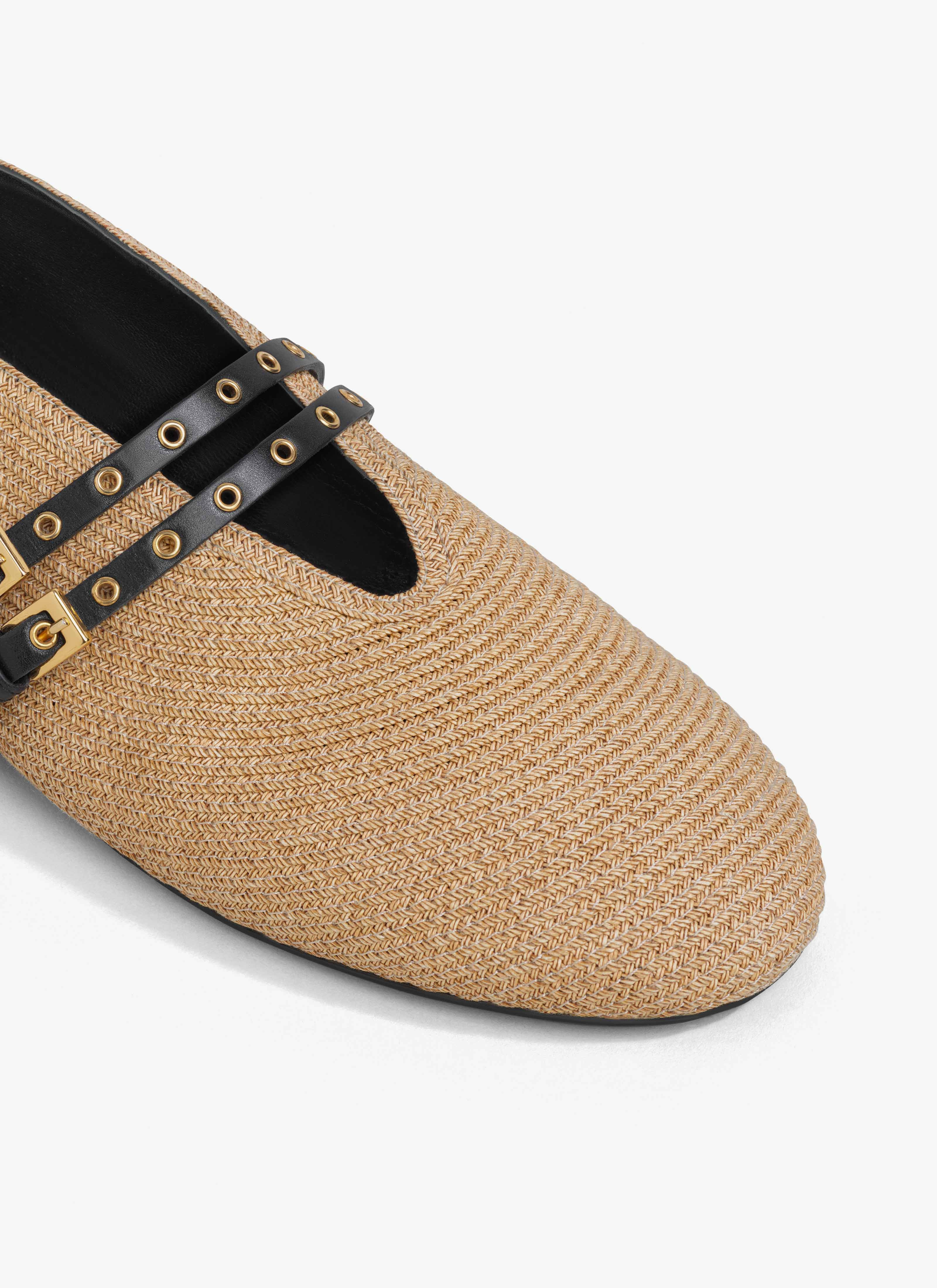 BALLET FLATS IN PAPER STRAW - 4