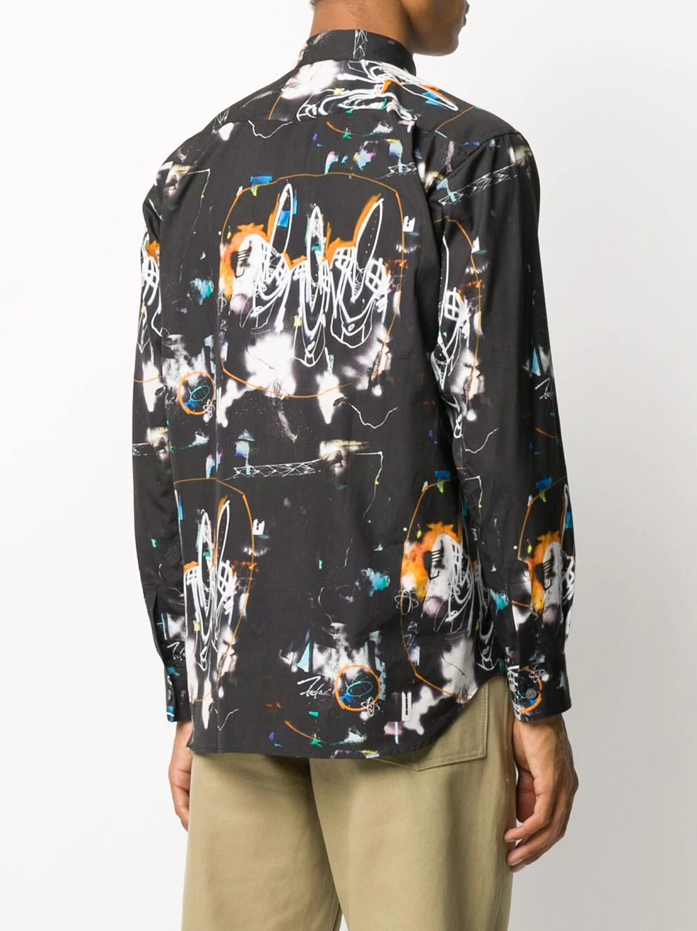 abstract print long-sleeve shirt - 4