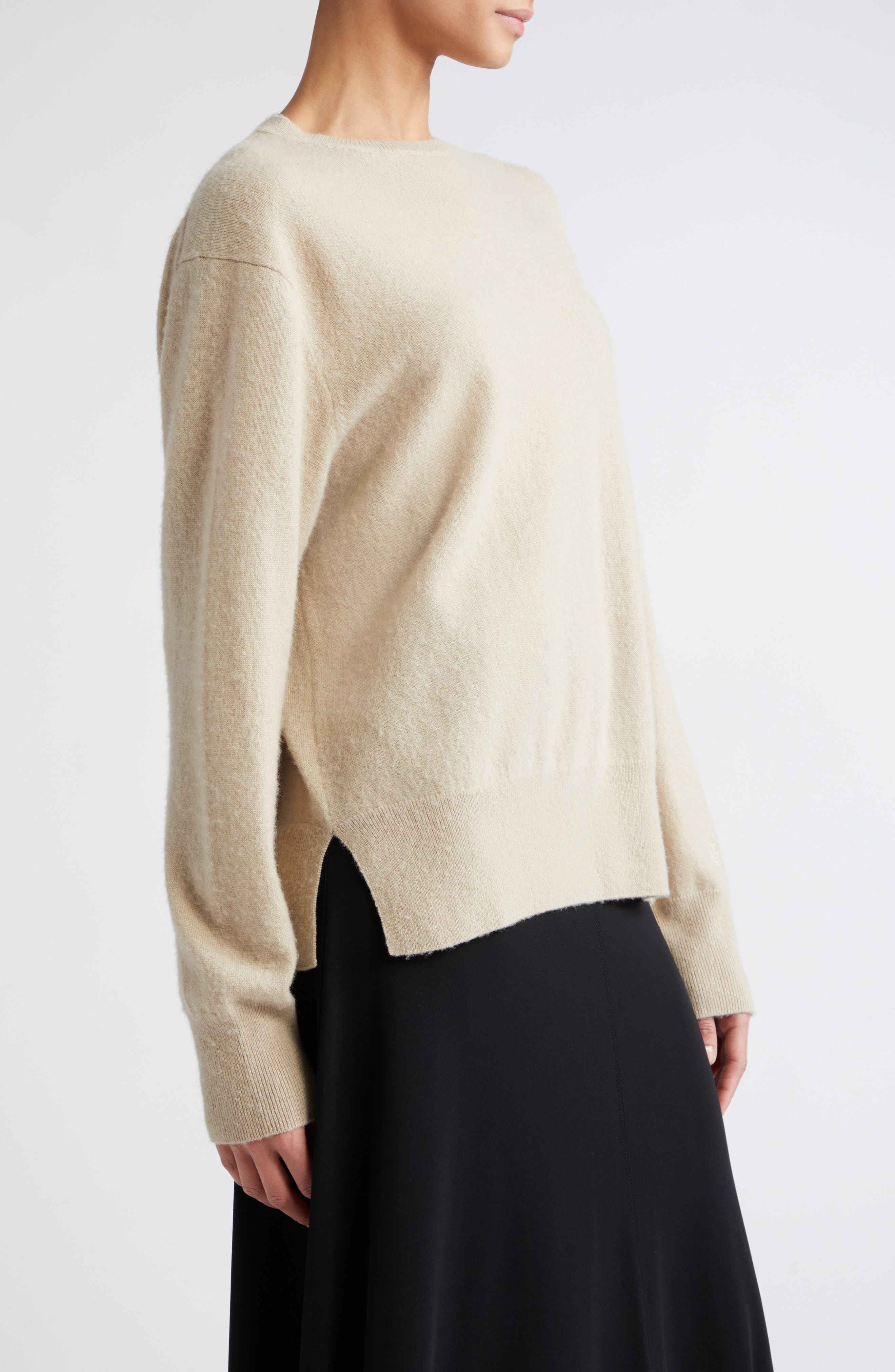 TOTEME Cashmere Crewneck Sweater in Fawn at Nordstrom - 4