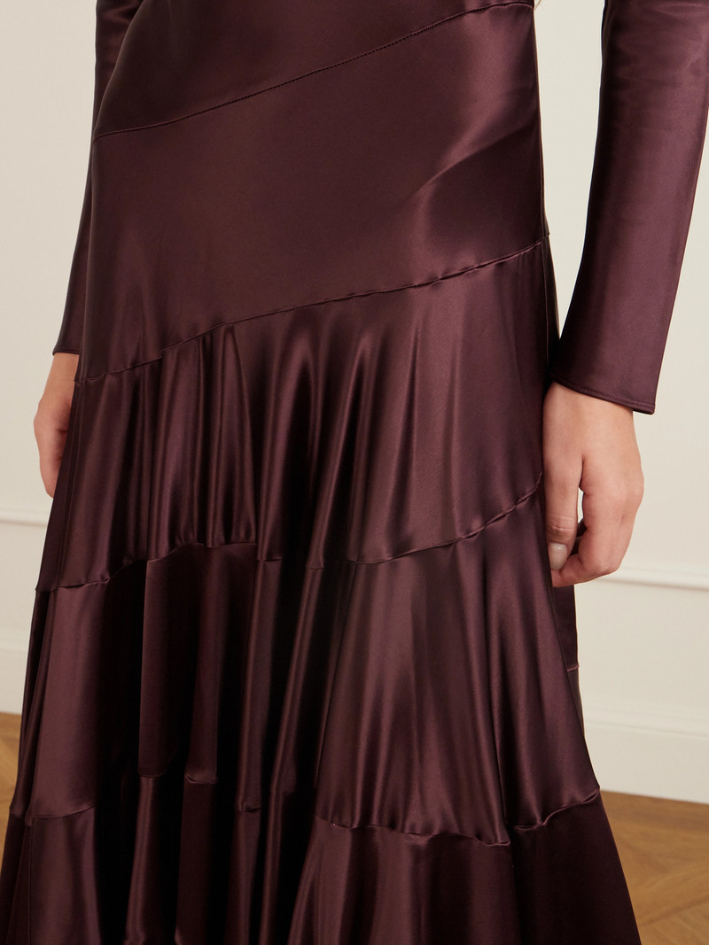 Asymmetric Satin Midi Dress 4