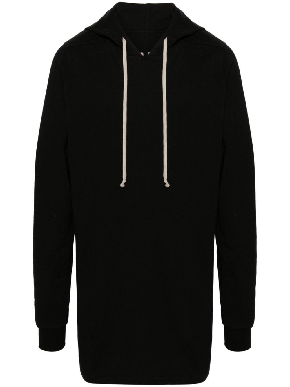 mid-length organic-cotton hoodie - 1