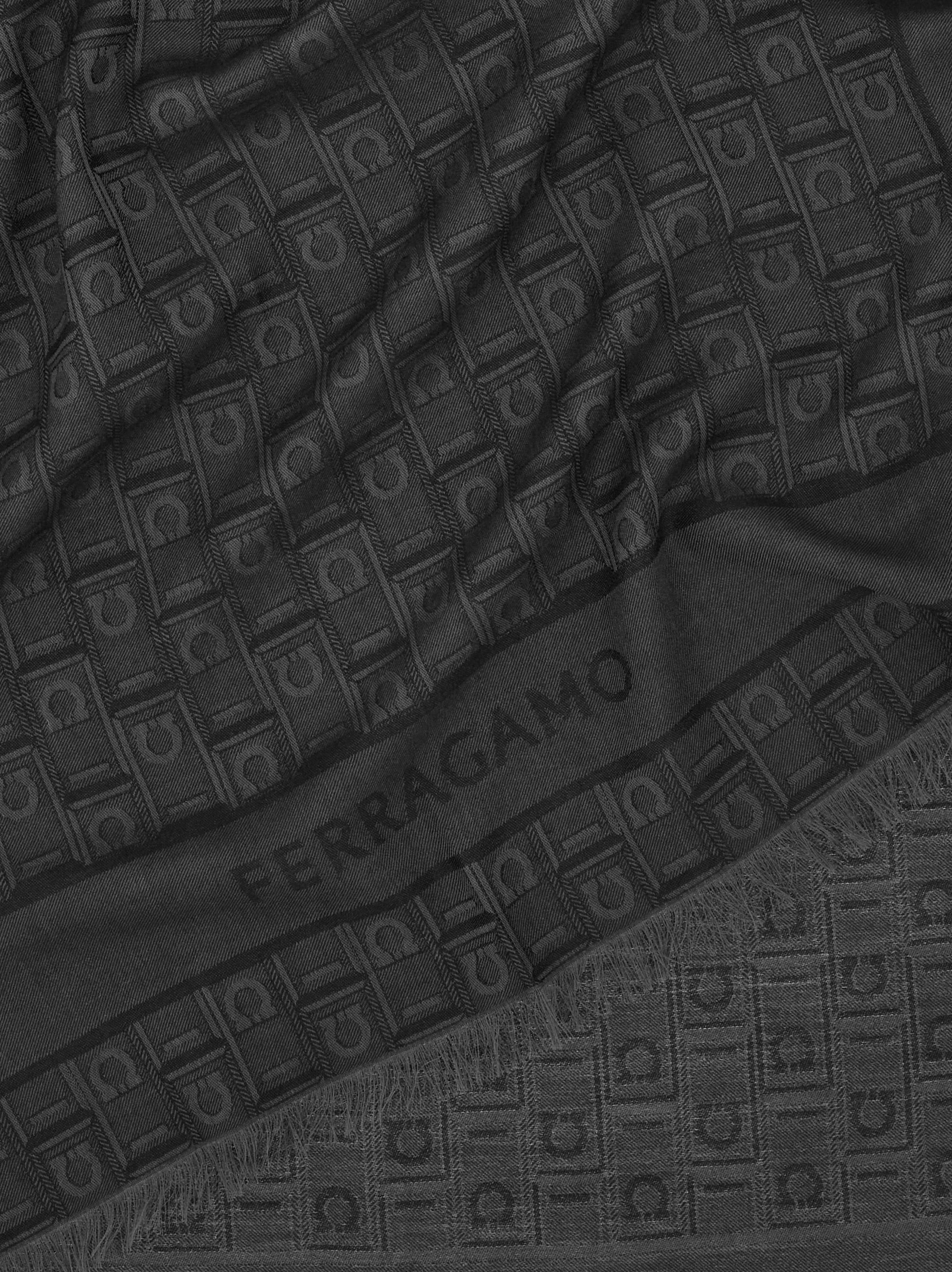 Gancini Monogram jacquard stole - 2