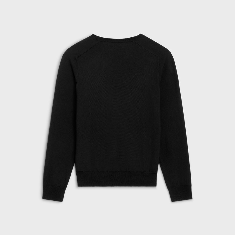 CELINE triomphe V-neck sweater in wool outlook