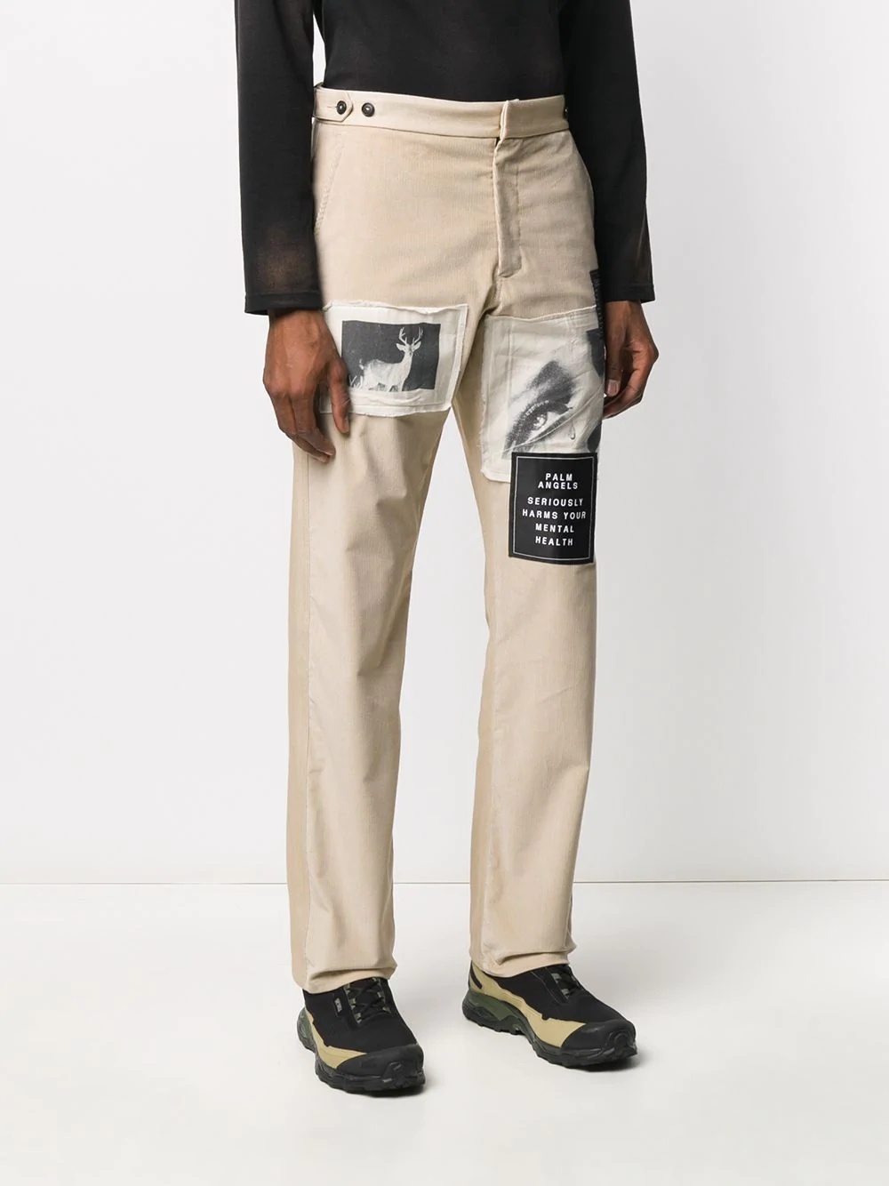 patches corduroy trousers - 3