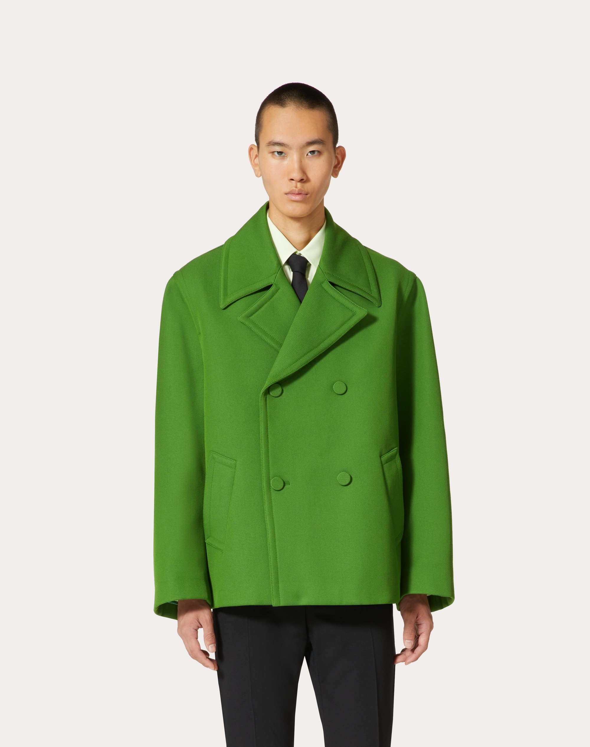 TECHNICAL WOOL PEACOAT - 3