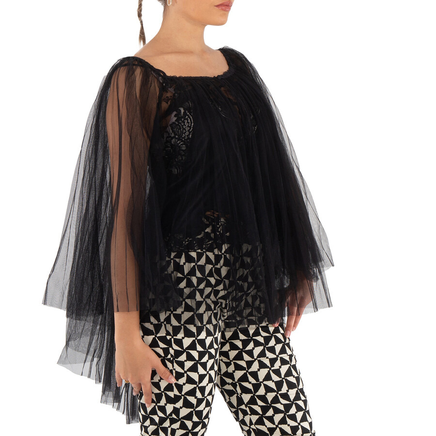 Alexander Wang Lace-Embroidered Charmeuse Tunic Top - 5