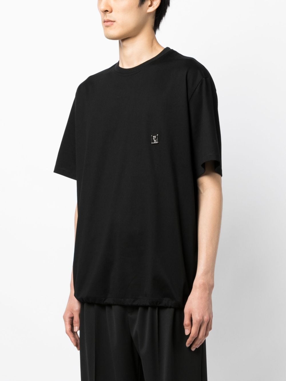 logo-plaque cotton T-shirt - 4