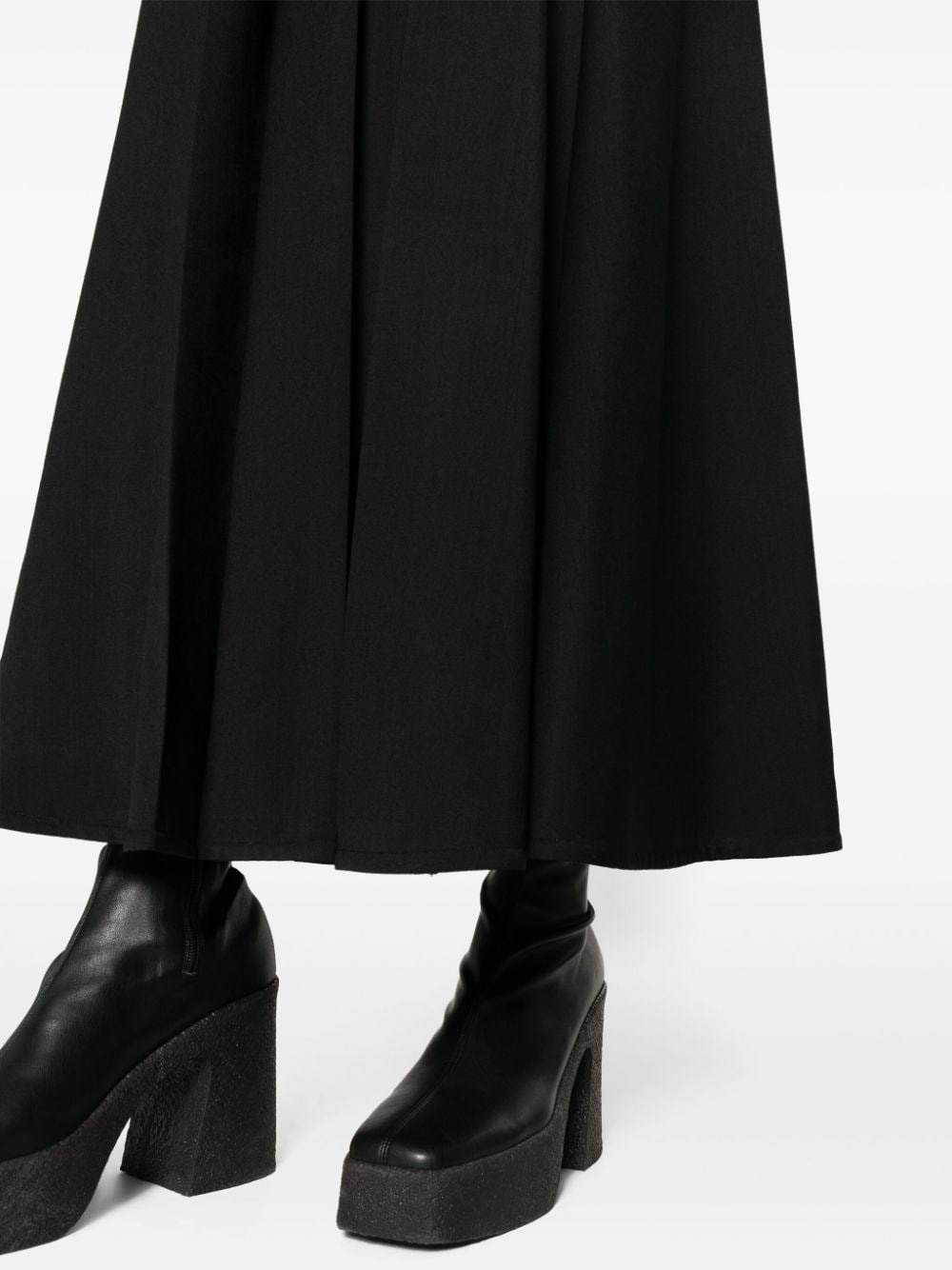 box-pleat wool maxi skirt - 5