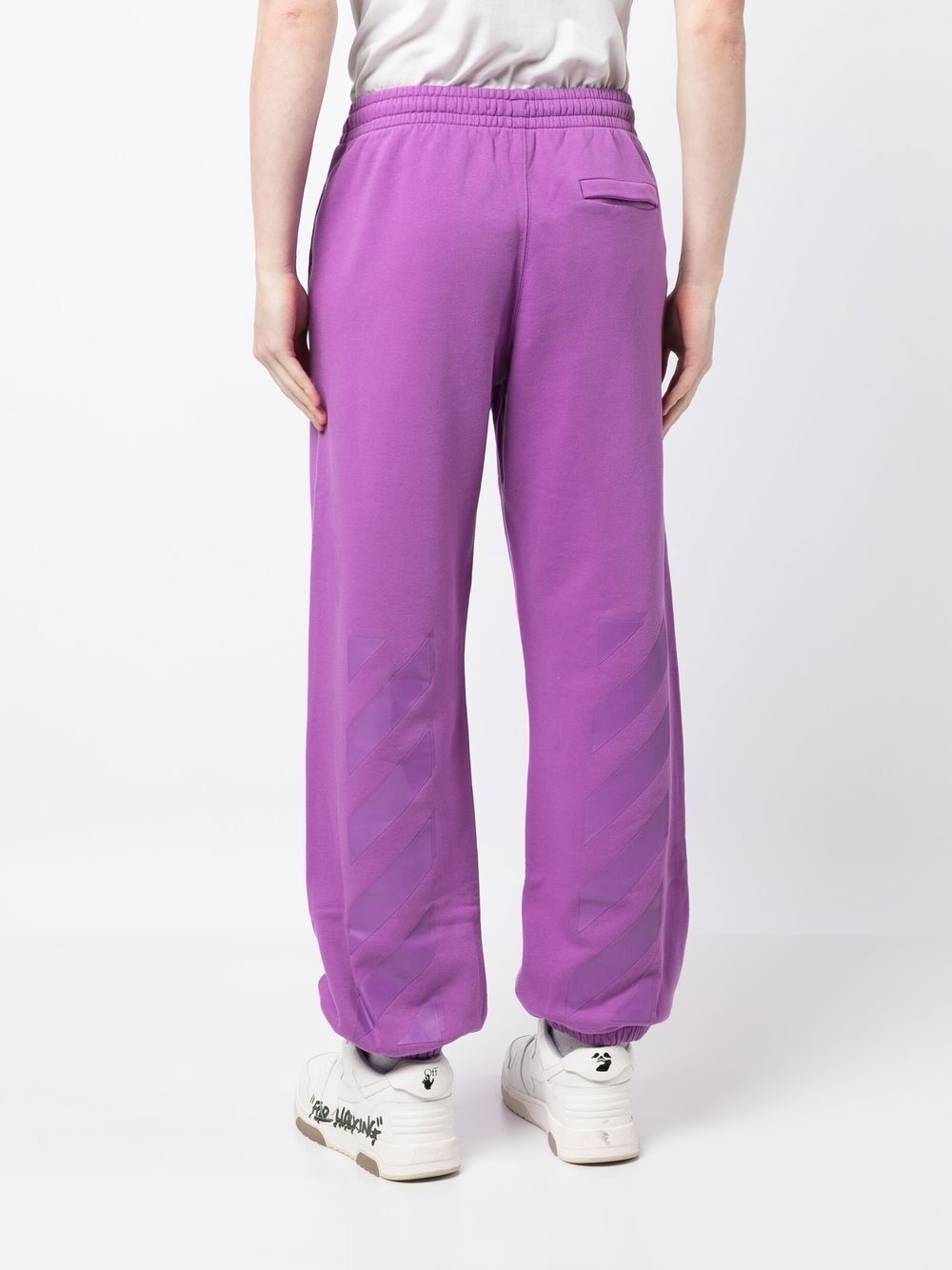 Diag-print slouchy track pants - 4