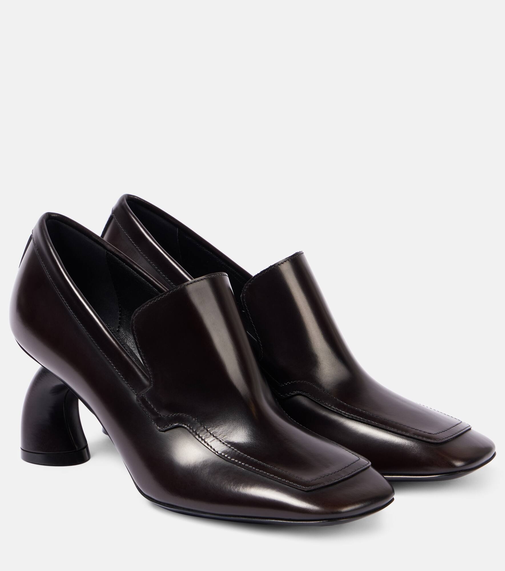 Leather loafer pumps - 1