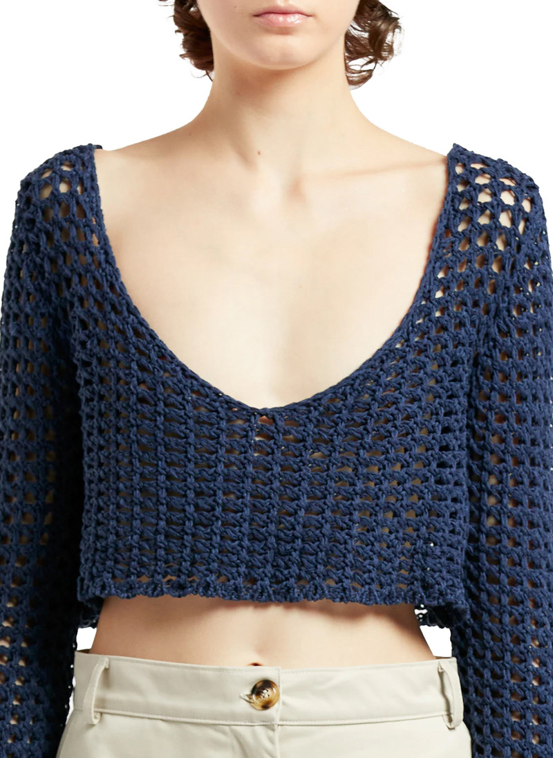 Crochet Top Navy 4