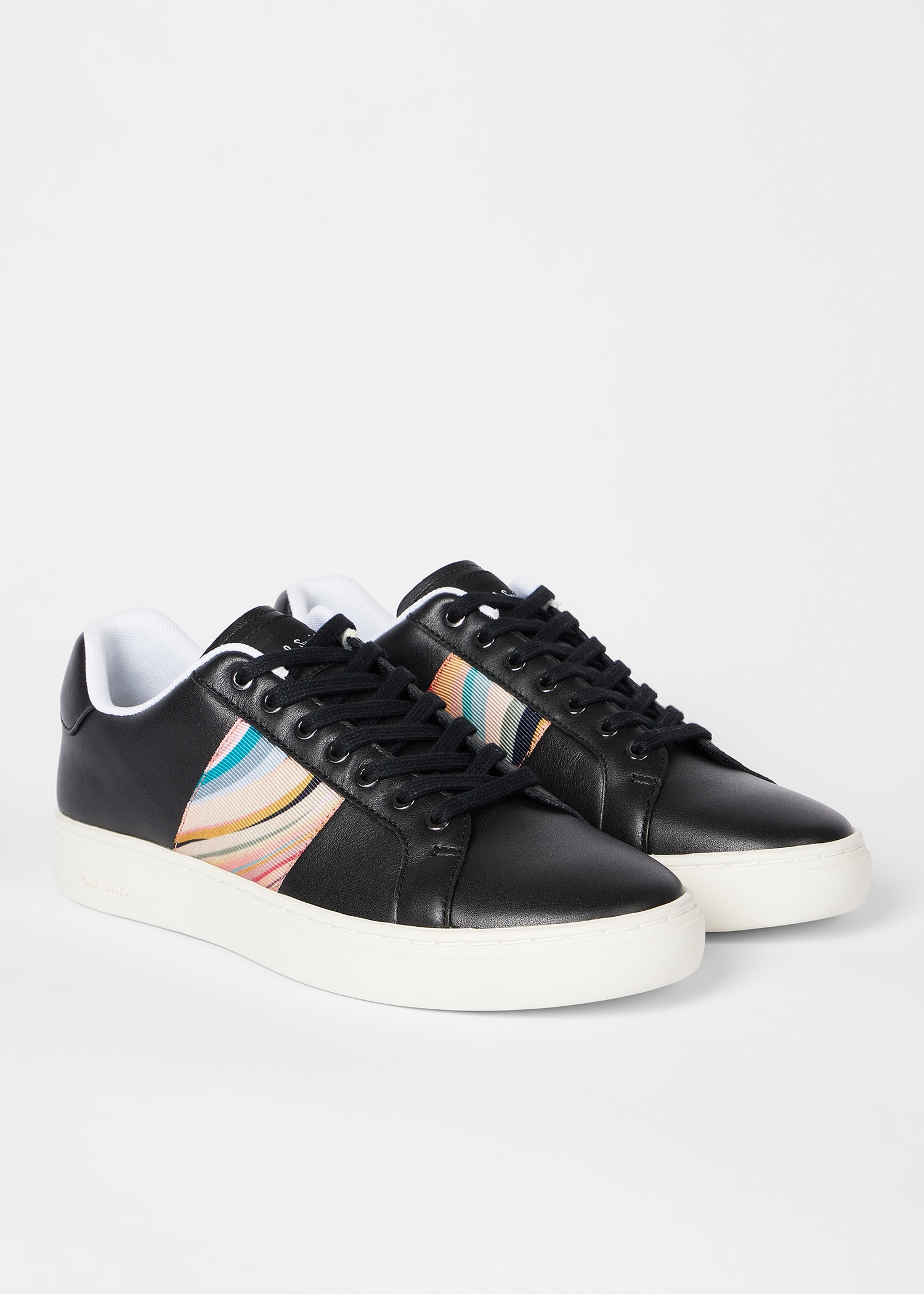Women's Black Leather 'Dusky Swirl' 'Lapin' Trainers - 2