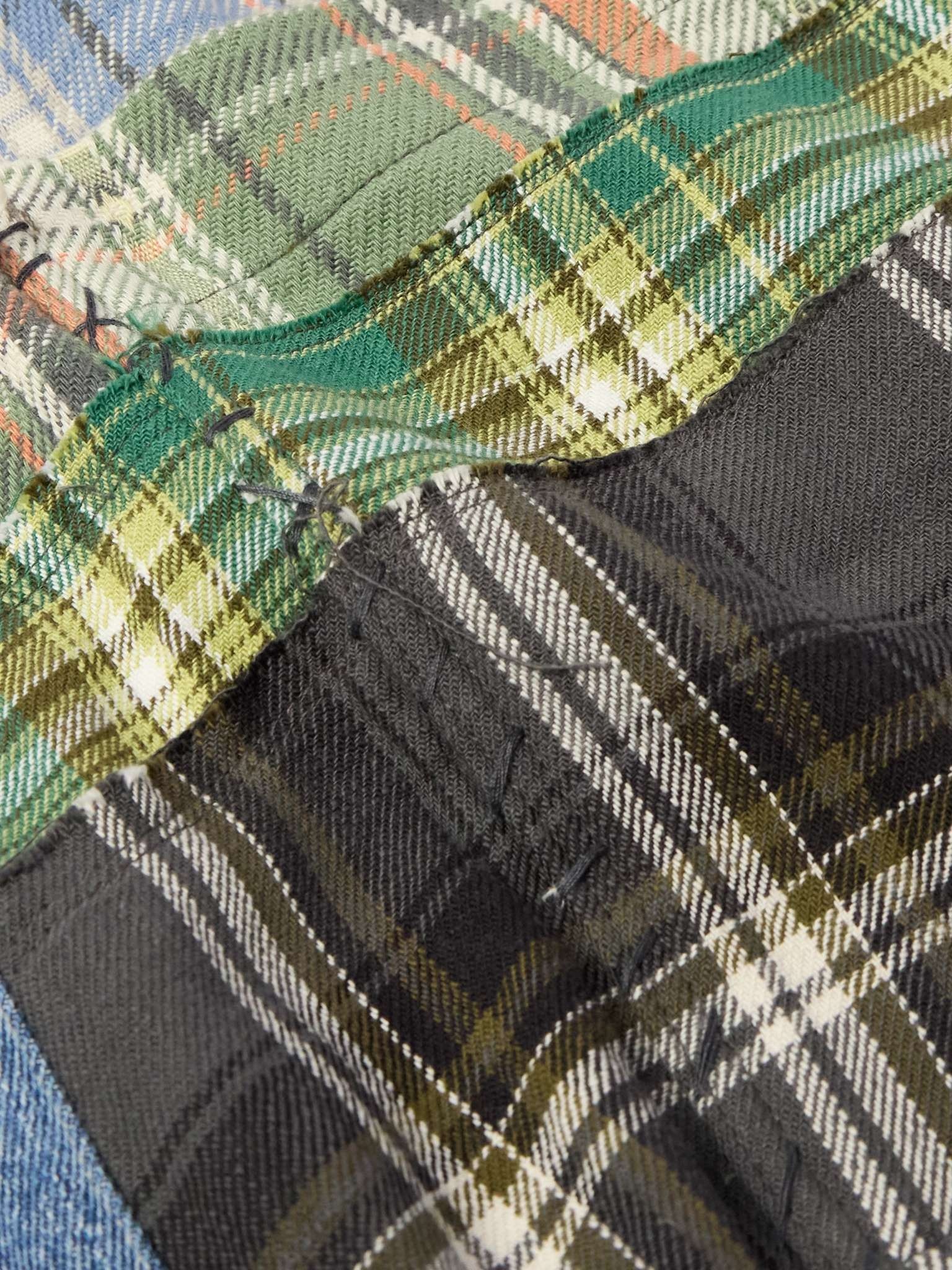 GL1 Denim-Trimmed Checked Cotton-Flannel Shirt - 4