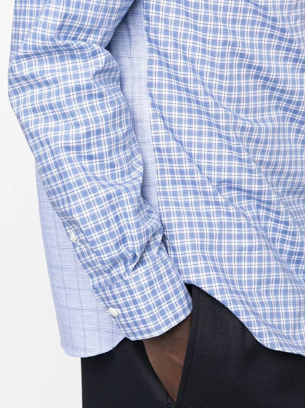 checked long-sleeved shirt - 5