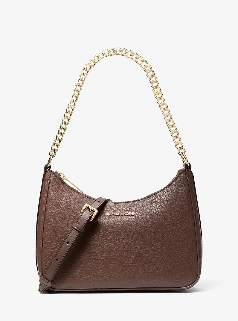 Jet Set Large Pebbled Leather Convertible Crossbody Bag - 1