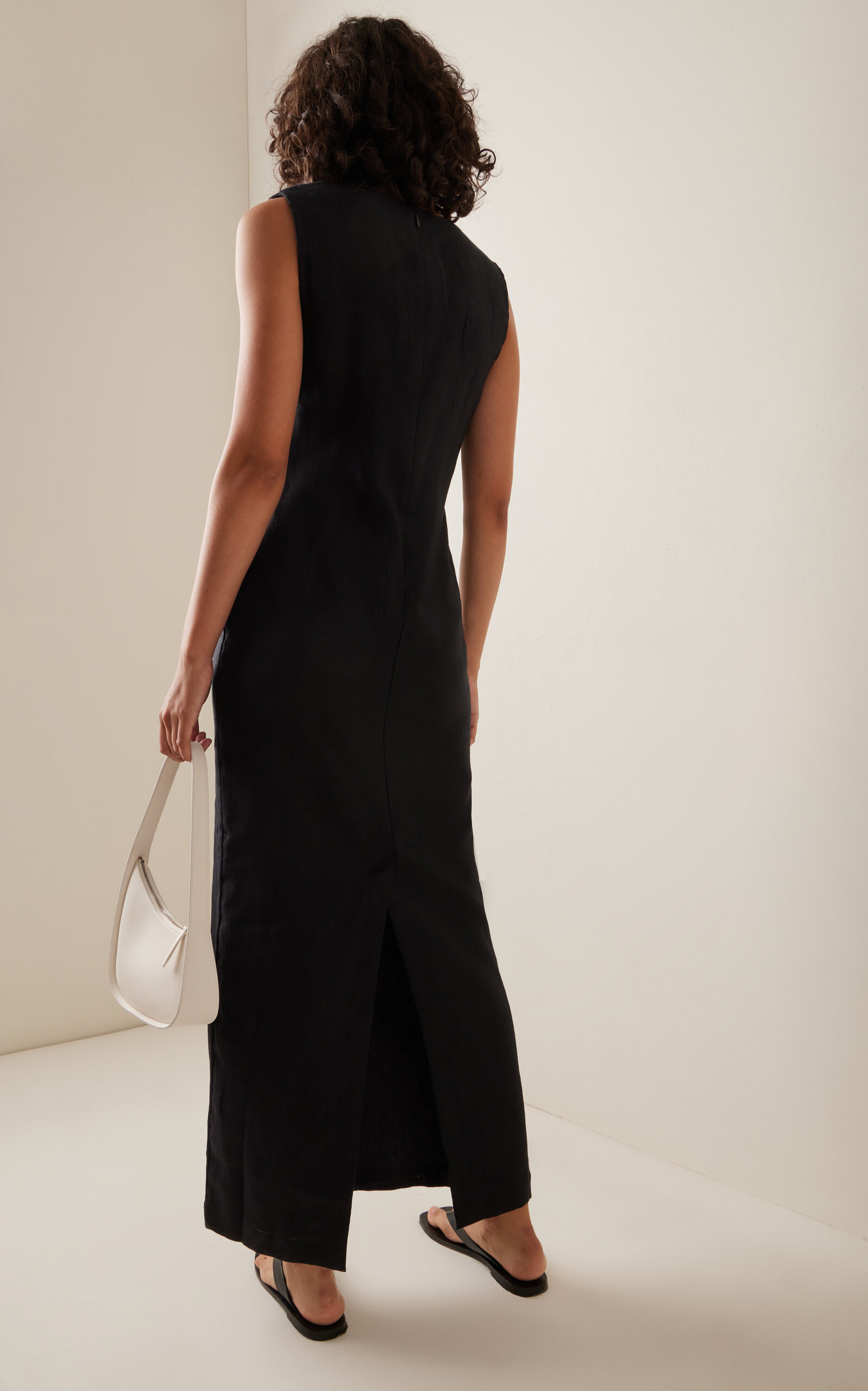 Exclusive Alice Linen Maxi Dress black - 4
