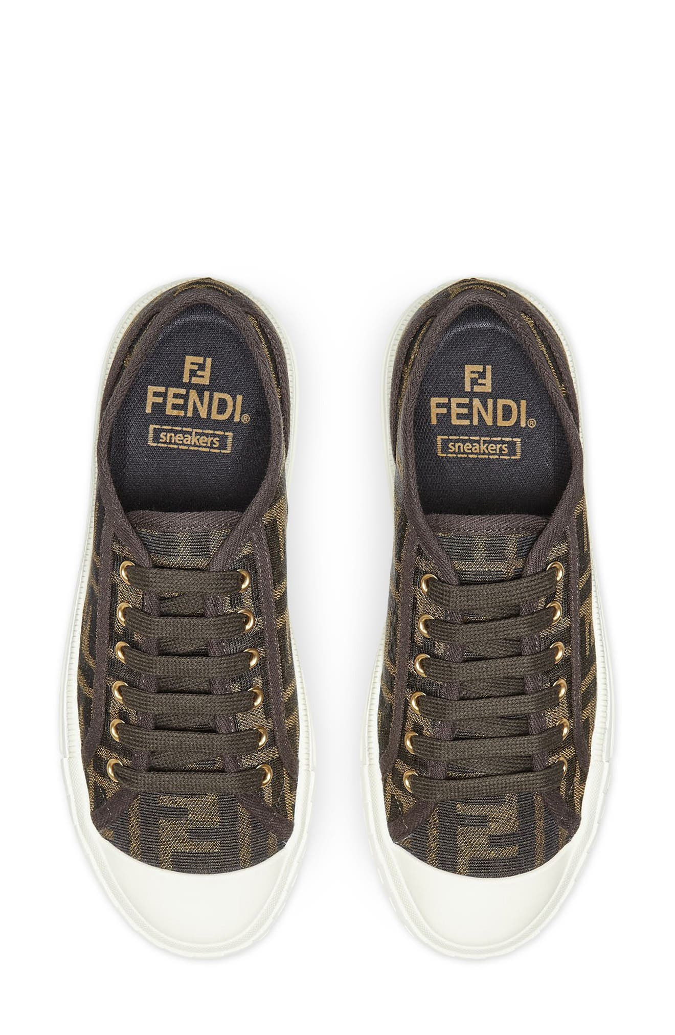 Fendi FF Domino Sneaker in Tobacco Nero at Nordstrom - 5