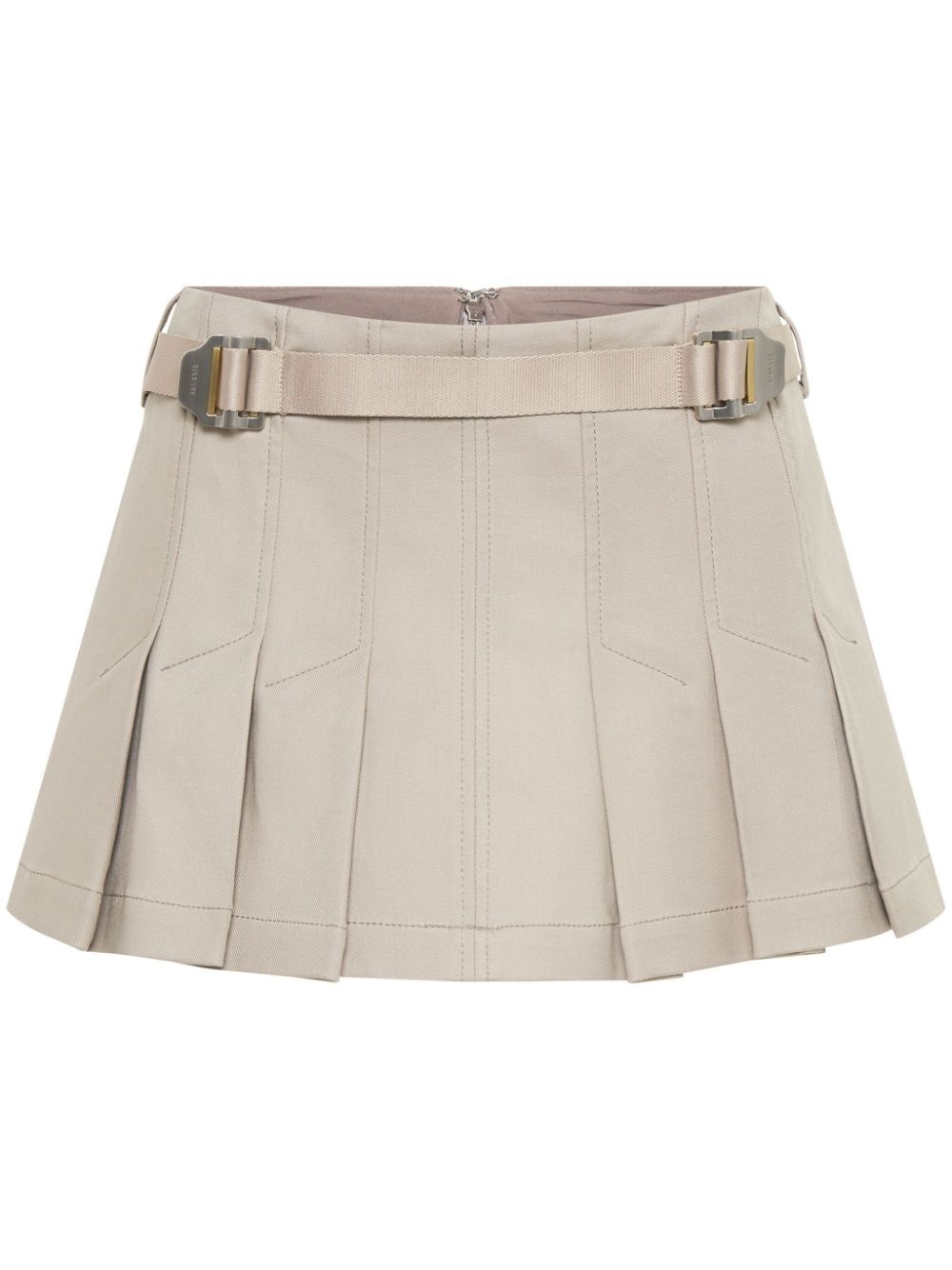 safety-slider pleated miniskirt - 1