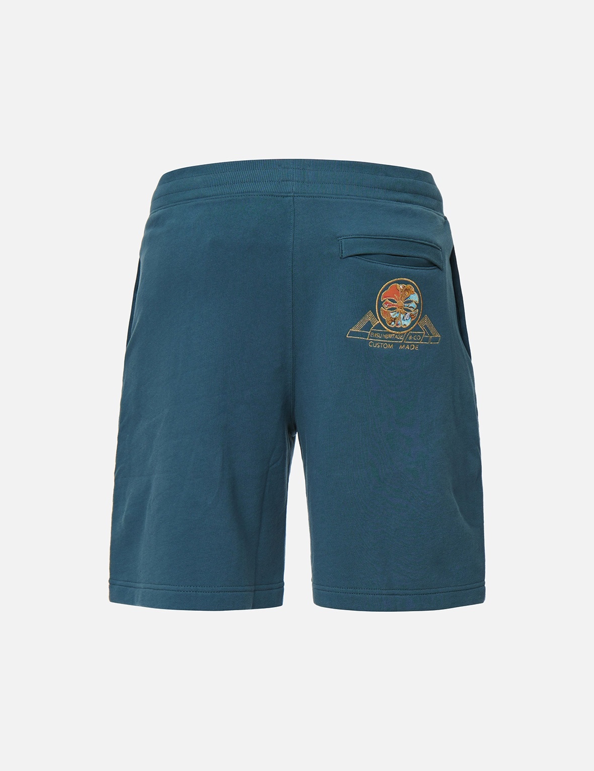 KAMON PRINT AND EMBROIDERY SWEAT SHORTS - 2