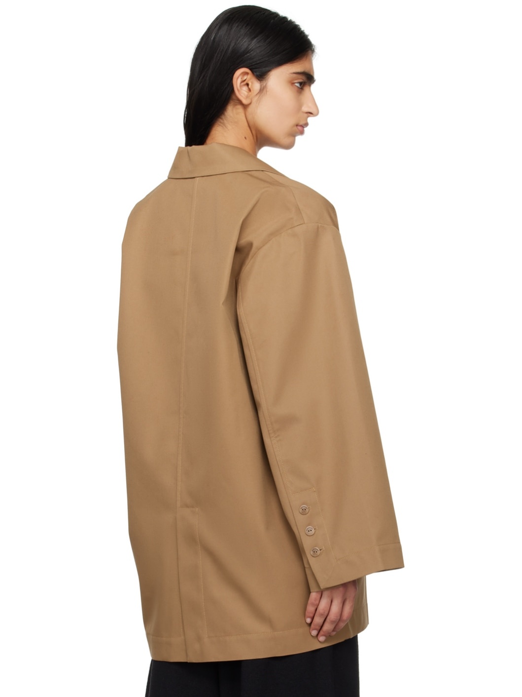 Tan Oversized Blazer - 3