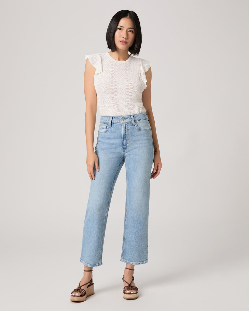 PAIGE Stevie Ankle Petite Straight Jean outlook