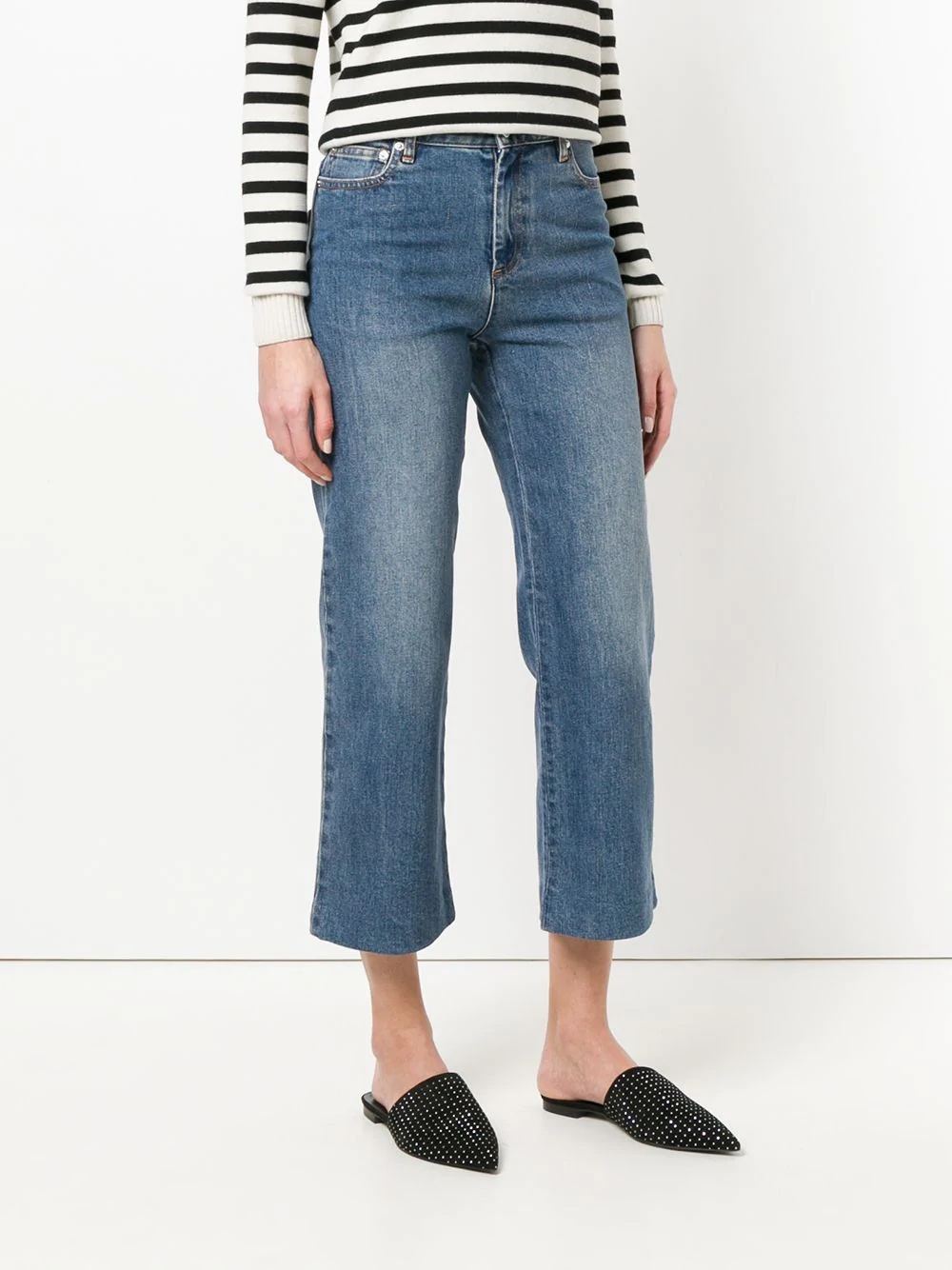 cropped straight-leg jeans - 3