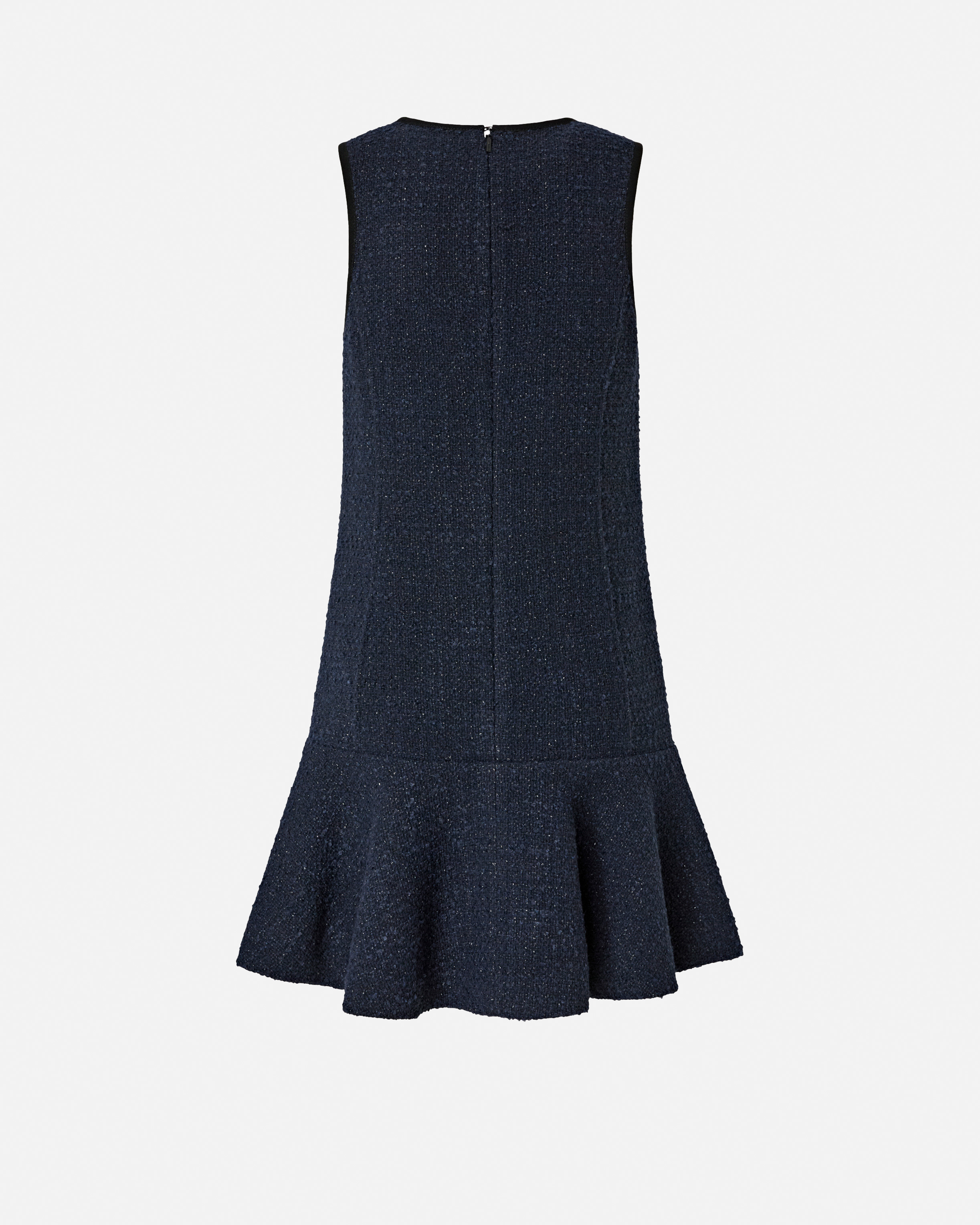 FLARED SLEEVELESS DRESS IN PATTERNED TWEED - 6
