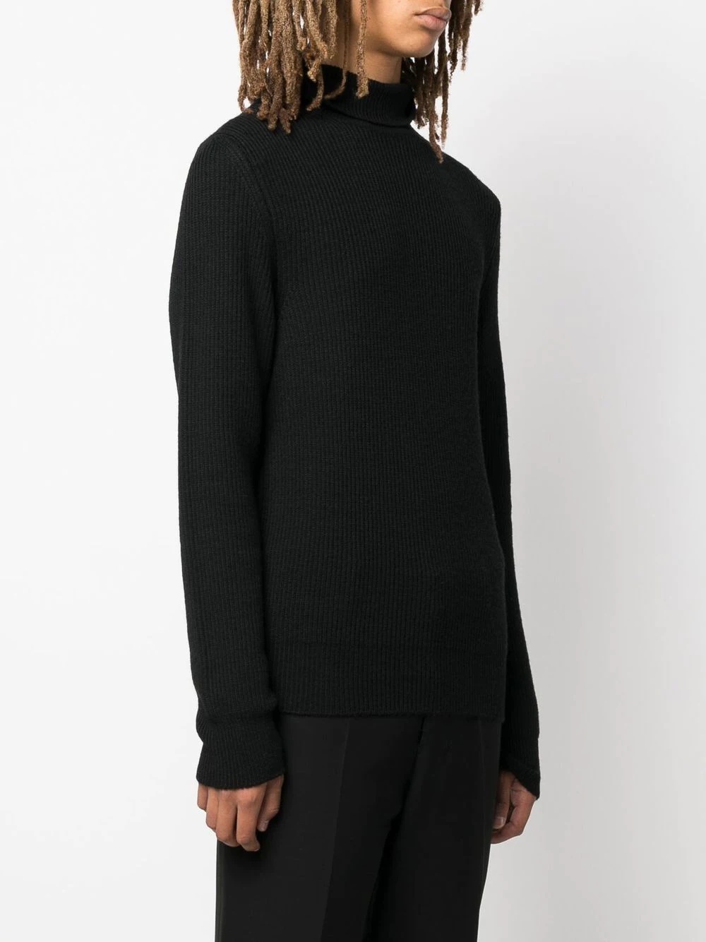 roll-neck ribbed-knit jumper - 3