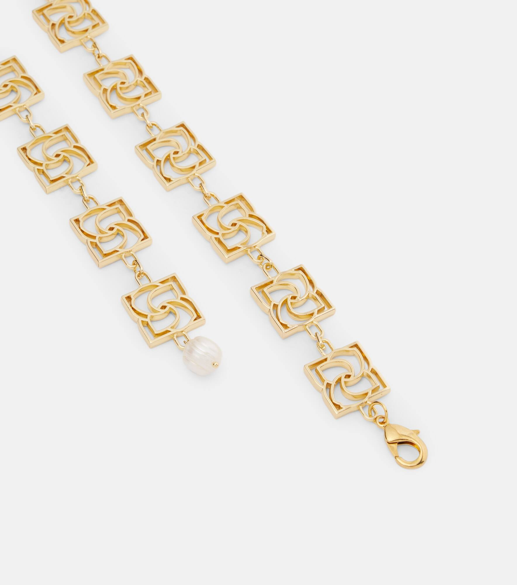 Faux pearl chain belt - 3